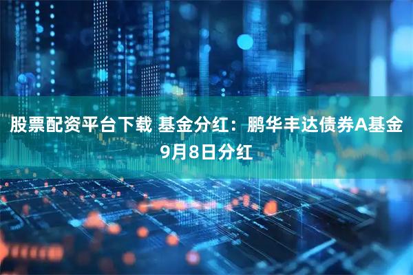股票配资平台下载 基金分红：鹏华丰达债券A基金9月8日分红