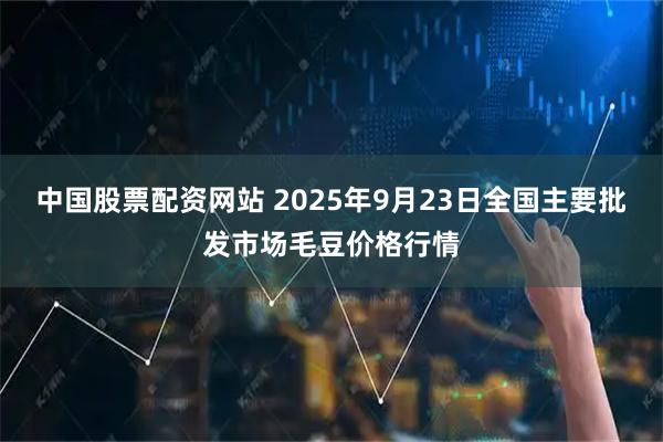 中国股票配资网站 2025年9月23日全国主要批发市场毛豆价格行情
